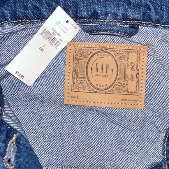 GAP x DÔEN Kids Oversized Icon Denim Jacket Girls L(10) - Picture 2 of 7